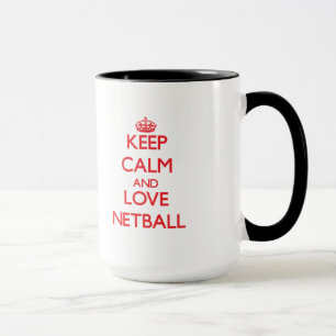 Mug Gardez le calme et aimez le net-ball
