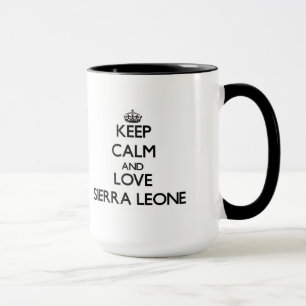 Mug Gardez le calme et aimez le Sierra Leone
