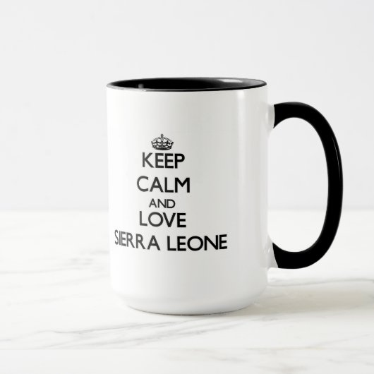 Mug Gardez le calme et aimez le Sierra Leone (Droite)