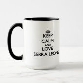 Mug Gardez le calme et aimez le Sierra Leone (Gauche)