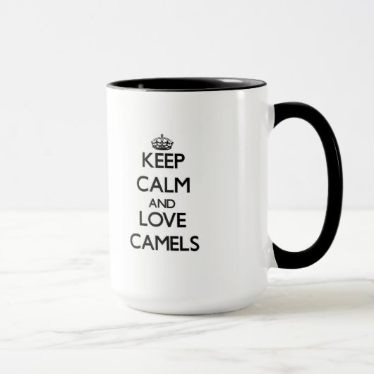 Mug Gardez le calme et aimez les chameaux (Droite)