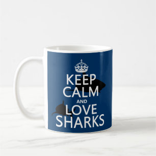 Mug Gardez le calme et aimez les requins (les couleurs