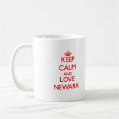 Mug Gardez le calme et aimez Newark (Gauche)