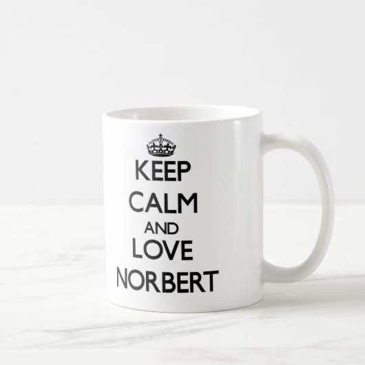 Mug Gardez le calme et aimez Norbert (Droite)