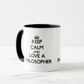 Mug Gardez le calme et aimez un philosophe (Devant gauche)