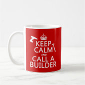 Mug Gardez le calme et appelez un constructeur (toute (Gauche)