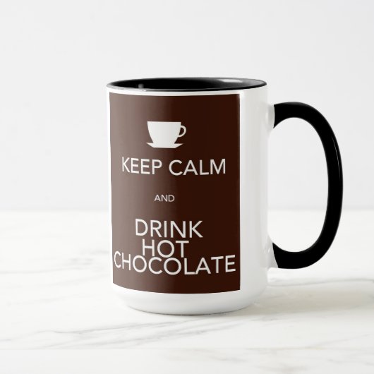 Mug Gardez le calme et buvez du chocolat chaud (Droite)