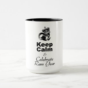 Mug Gardez le calme et célébrez l'année de la chèvre T