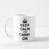 Mug Gardez le calme et continuez (Gauche)