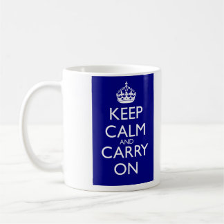 Mug Gardez le calme et continuez : Bleu marine