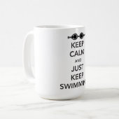 Mug Gardez le calme et continuez juste la natation (Devant gauche)