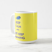 Mug Gardez le calme et continuez juste la natation (Devant gauche)
