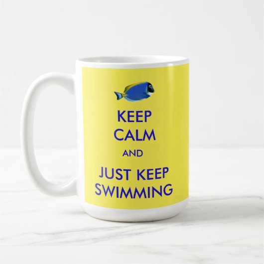 Mug Gardez le calme et continuez juste la natation (Gauche)