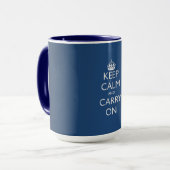 Mug Gardez le calme et continuez (le bleu) (Devant gauche)