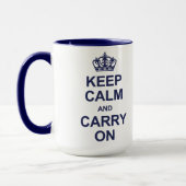 Mug Gardez le calme et continuez - le bleu marine (Gauche)