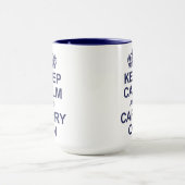 Mug Gardez le calme et continuez - le bleu marine (Centre)