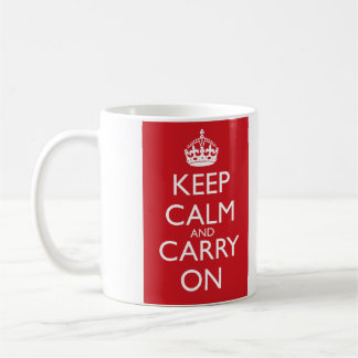 Mug Gardez le calme et continuez : Rouge de pompe à