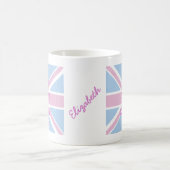 Mug Gardez le calme et continuez Union Jack rose et (Centre)