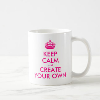 Mug Gardez le calme et créez vos propres - rose