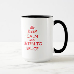 Mug Gardez le calme et écoutez Bruce