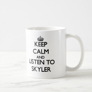Mug Gardez le calme et écoutez Skyler