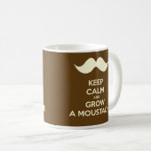 Mug Gardez le calme et élevez une moustache (Devant droit)