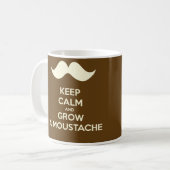 Mug Gardez le calme et élevez une moustache (Devant gauche)