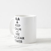 Mug Gardez le calme et employez l'énergie nucléaire (Devant gauche)