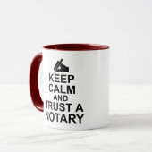 Mug Gardez le calme et faites confiance à un notaire (Devant gauche)
