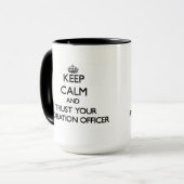 Mug Gardez le calme et faites confiance à votre agent (Devant gauche)