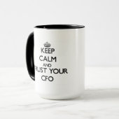 Mug Gardez le calme et faites confiance à votre Cfo (Devant gauche)