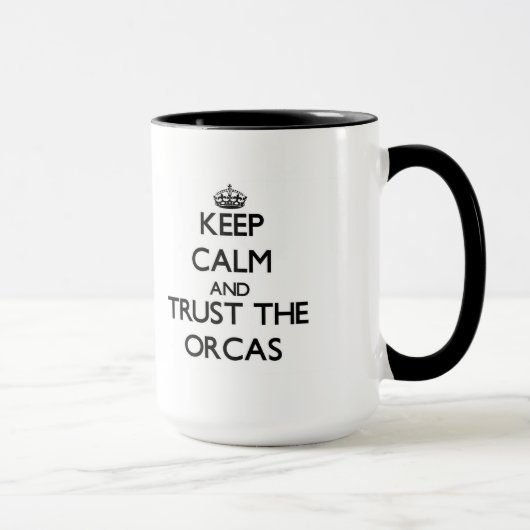 Mug Gardez le calme et faites confiance aux orques (Droite)