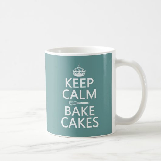 Mug Gardez le calme et faites les gâteaux cuire au (Droite)