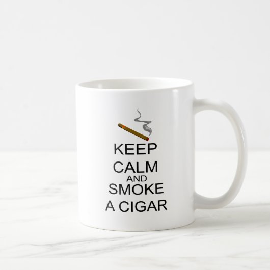 Mug Gardez le calme et fumez un cigare (Droite)