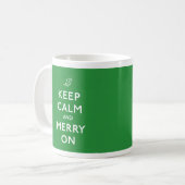 Mug Gardez le calme et joyeux dessus (Devant gauche)