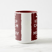 Mug Gardez le calme et joyeux dessus (Centre)