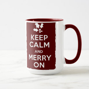 Mug Gardez le calme et joyeux dessus