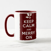 Mug Gardez le calme et joyeux dessus (Gauche)