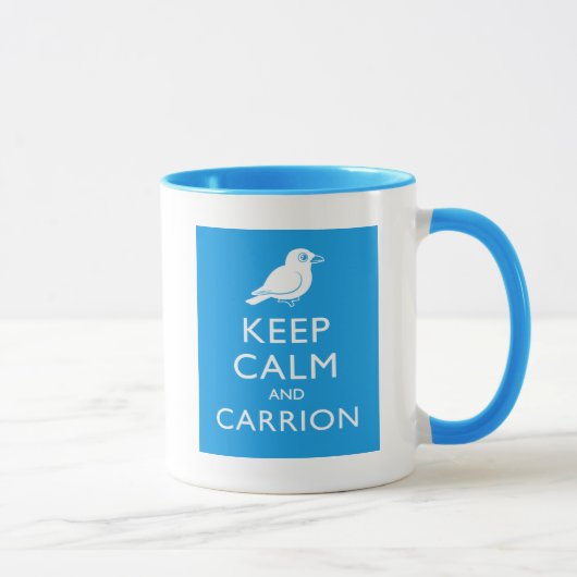 Mug Gardez le calme et la charogne (la corneille) (Droite)