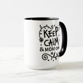 Mug Gardez le calme et la maman sur une citation tenda (Devant droit)
