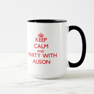 Mug Gardez le calme et la partie avec Alison