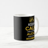 Mug Gardez le calme et laissez l'ingénieur audio gérer (Devant droit)