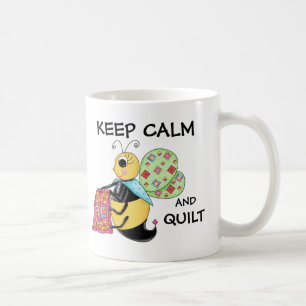 Mug Gardez le calme et l'art fantaisie d'abeille de