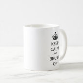 Mug Gardez le calme et le balayez dessus (Devant droit)