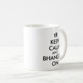 Mug Gardez le calme et le Bhangra sur danser (Devant droit)