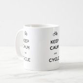 Mug Gardez le calme et le cycle (Devant gauche)