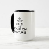 Mug Gardez le calme et le foyer sur des dentiers (Devant gauche)