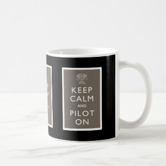 Mug Gardez le calme et le pilote sur le dirigeable de
