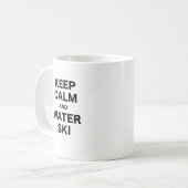 Mug Gardez le calme et le ski d'eau (Devant gauche)