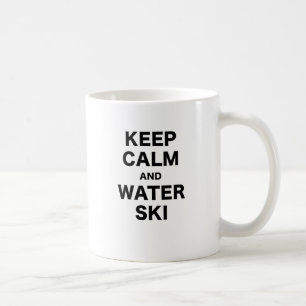 Mug Gardez le calme et le ski d'eau